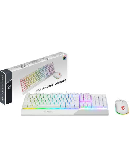MSI Vigor GK30 Combo White Teclado + Ratón (IT)