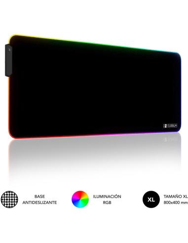 Subblim SUBMP-02RGB01 Alfombrilla Gaming XL RGB Negra