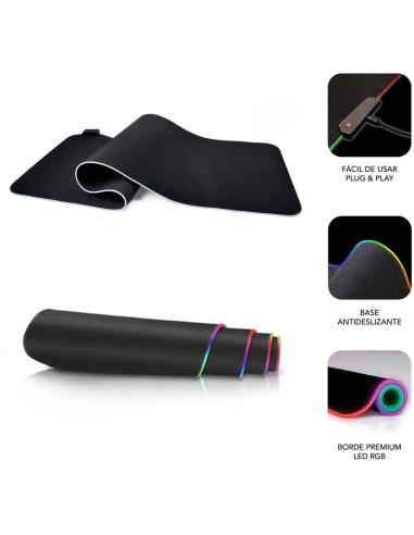 Subblim SUBMP-02RGB01 Alfombrilla Gaming XL RGB Negra