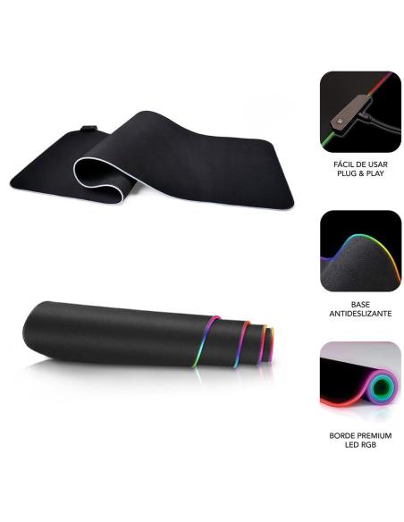 Subblim SUBMP-02RGB01 Alfombrilla Gaming XL RGB Negra