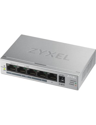 Zyxel GS1005HP Switch PoE+ 5 Puertos Gigabit Ethernet Plata