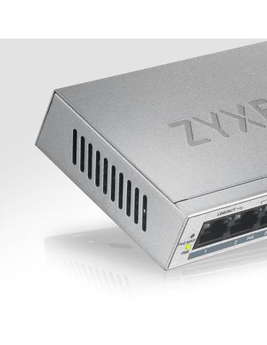 Zyxel GS1005HP Switch PoE+ 5 Puertos Gigabit Ethernet Plata