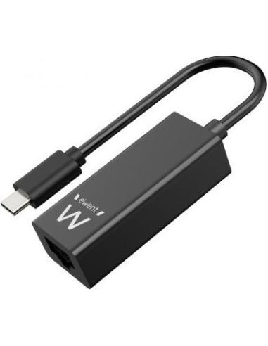 Ewent EW9828 Adaptador USB-C a RJ-45 Ethernet Gigabit Negro