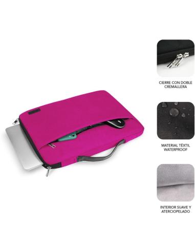 Subblim Elegant SUB-LS-0TS0002 Funda para Portátil hasta 14" Rosa