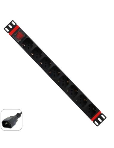 WP Regleta 19" 8 Tomas Schuko On/Off switch