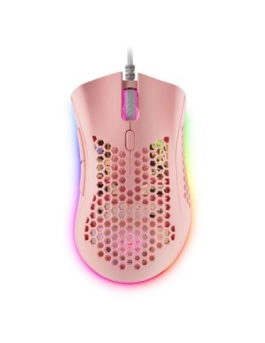 Mars Gaming MMEX Ratón Gaming RGB 32000DPI Rosa