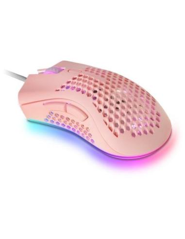 Mars Gaming MMEX Ratón Gaming RGB 32000DPI Rosa