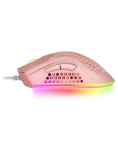 Mars Gaming MMEX Ratón Gaming RGB 32000DPI Rosa
