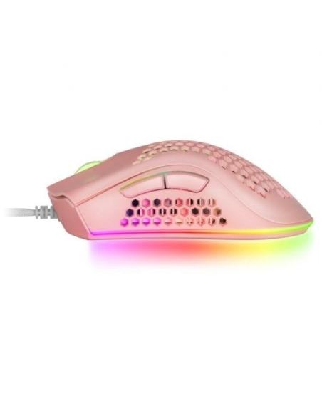 Mars Gaming MMEX Ratón Gaming RGB 32000DPI Rosa