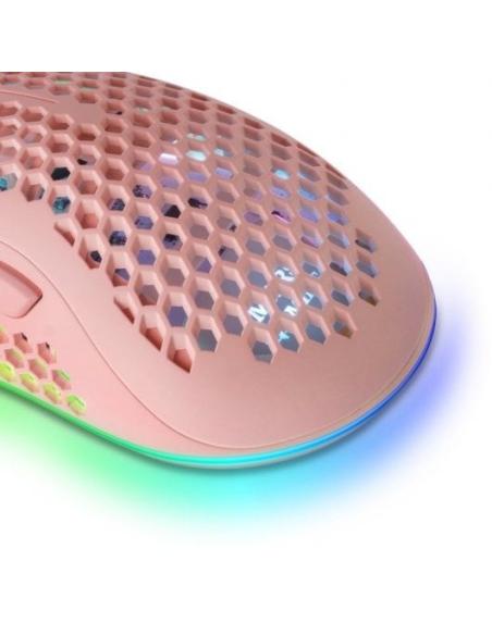 Mars Gaming MMEX Ratón Gaming RGB 32000DPI Rosa