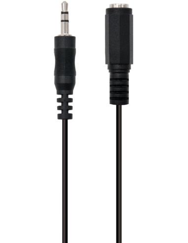 Ewent Cable Jack 3.5mm Macho/Hembra 2m Negro