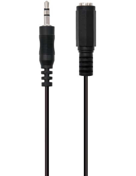 Ewent Cable Jack 3.5mm Macho/Hembra 2m Negro