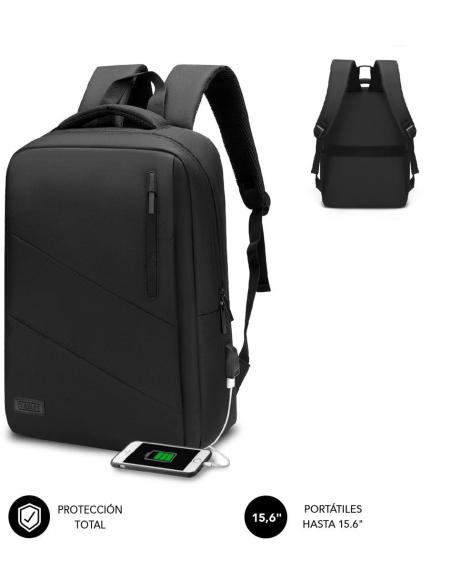 Subblim City Backpack Mochila para Portátil hasta 15.6" Negra