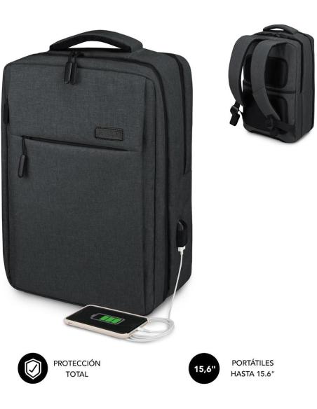Subblim Traveller Airpadding Mochila para Portátil 15.6" Gris Oscuro