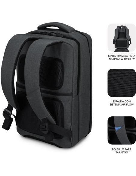 Subblim Traveller Airpadding Mochila para Portátil 15.6" Gris Oscuro