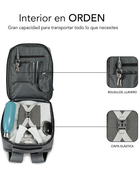 Subblim Traveller Airpadding Mochila para Portátil 15.6" Gris Oscuro