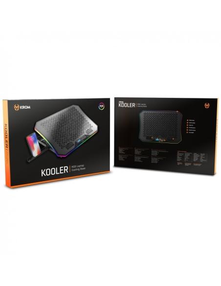 Krom Kooler Base Refrigeradora RGB para Portátil hasta 19"