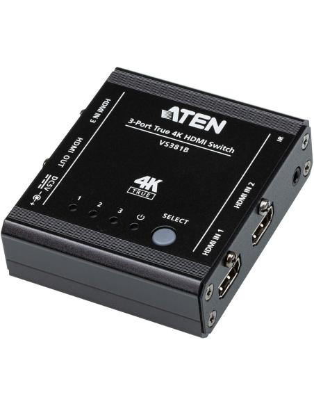 ATEN VS381B-AT Splitter 4K 3 puertos HDMI Negro
