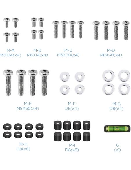 TooQ LP4391T-B Soporte de Pared Inclinable para Monitor/TV 43"-90" Máx. 70Kg Negro