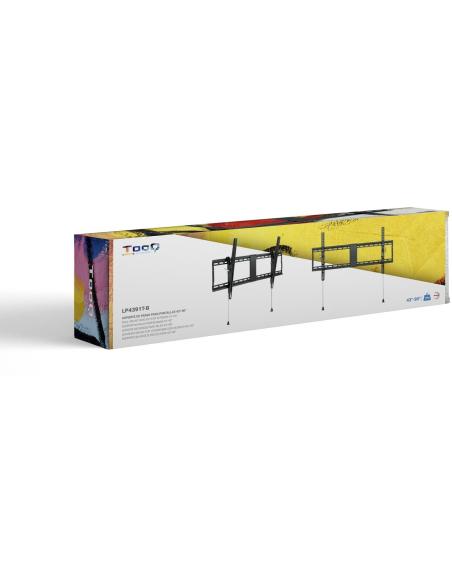 TooQ LP4391T-B Soporte de Pared Inclinable para Monitor/TV 43"-90" Máx. 70Kg Negro