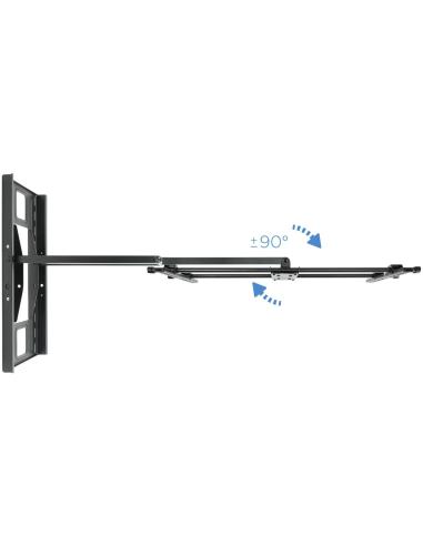TooQ LP4380XL-B Soporte de Pared Inclinable y Giratorio para Monitor/TV 43"-80" Máx. 50Kg Negro