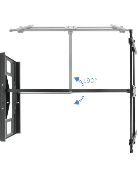 TooQ LP4380XL-B Soporte de Pared Inclinable y Giratorio para Monitor/TV 43"-80" Máx. 50Kg Negro
