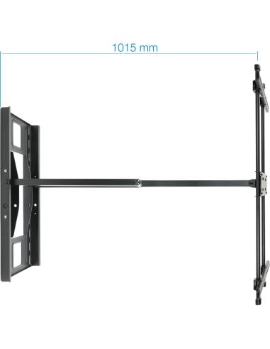 TooQ LP4380XL-B Soporte de Pared Inclinable y Giratorio para Monitor/TV 43"-80" Máx. 50Kg Negro