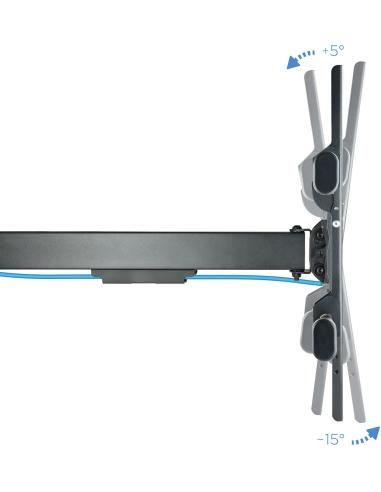 TooQ LP4380XL-B Soporte de Pared Inclinable y Giratorio para Monitor/TV 43"-80" Máx. 50Kg Negro