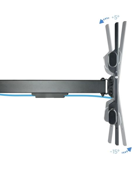 TooQ LP4380XL-B Soporte de Pared Inclinable y Giratorio para Monitor/TV 43"-80" Máx. 50Kg Negro