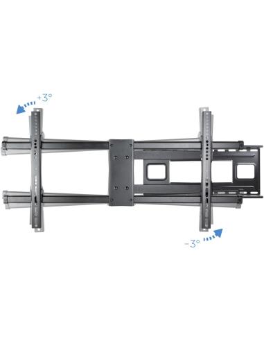 TooQ LP4380XL-B Soporte de Pared Inclinable y Giratorio para Monitor/TV 43"-80" Máx. 50Kg Negro
