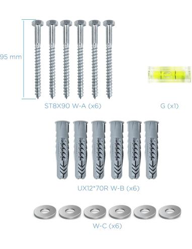 TooQ LP4380XL-B Soporte de Pared Inclinable y Giratorio para Monitor/TV 43"-80" Máx. 50Kg Negro