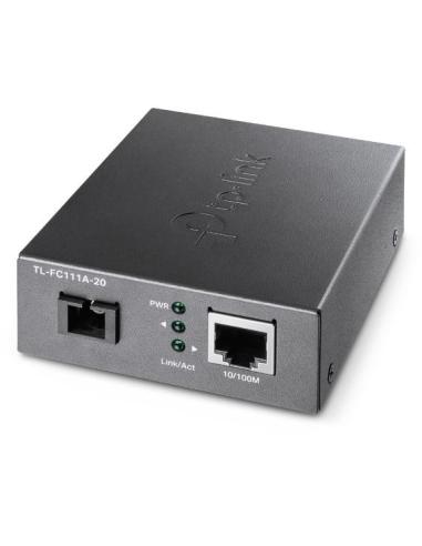TP-Link TL-FC111A-20 Convertidor de Medios RJ-45 a SC Fibra Negro
