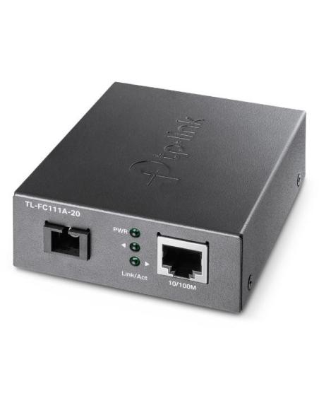 TP-Link TL-FC111A-20 Convertidor de Medios RJ-45 a SC Fibra Negro