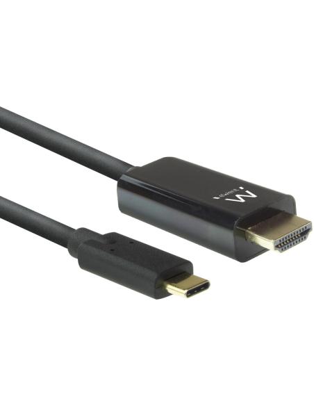 Ewent EW9824 Adaptador de Imagen USB-C a HDMI 4K 2M Negro