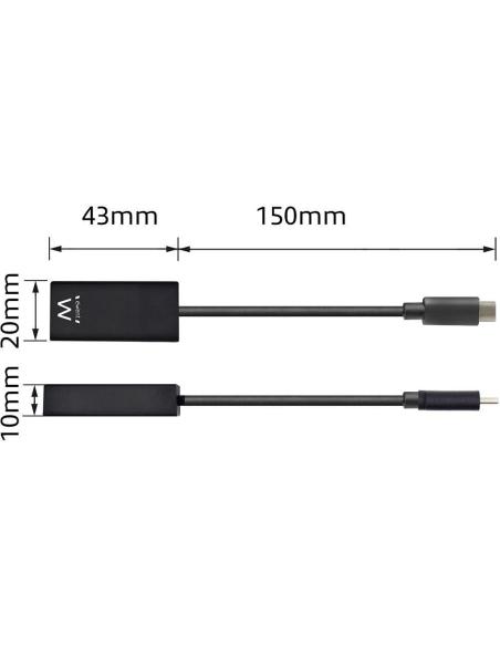 Ewent EW9823 Adaptador de imagen USB-C a HDMI 4K Hembra Negro