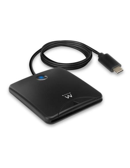 Ewent EW1055 Lector de Identificación de Tarjetas Inteligentes USB-C