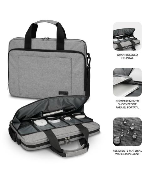 Subblim Air Padding Maletín para Portátil hasta 15.6" Gris
