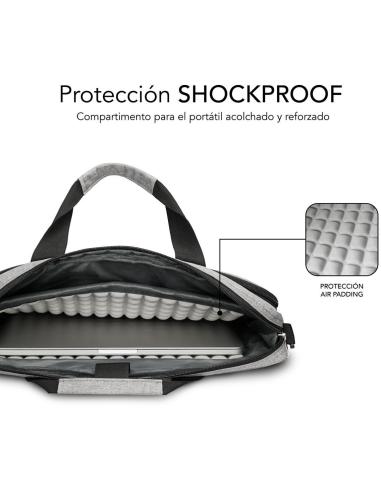 Subblim Air Padding Maletín para Portátil hasta 15.6" Gris