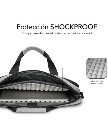 Subblim Air Padding Maletín para Portátil hasta 15.6" Gris