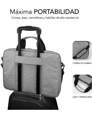 Subblim Air Padding Maletín para Portátil hasta 15.6" Gris