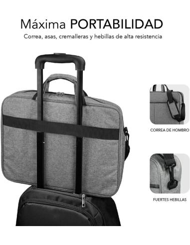 Subblim Elite SUB-LB-3ELB010 Maletín para Portátil hasta 15.6" Gris