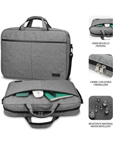 Subblim Elite SUB-LB-3ELB001 Maletín para Portátil hasta 14" Gris