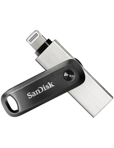 SanDisk iXpand Flash Drive Go Pendrive 64 GB USB-A/Lightning Negro/Plata