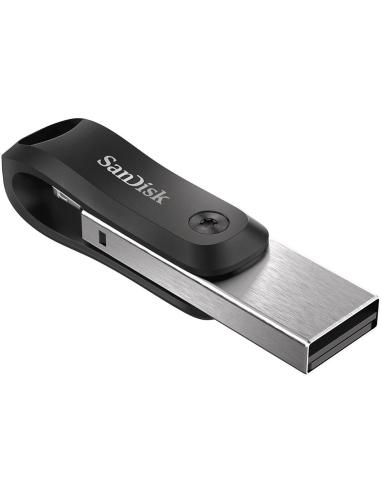 SanDisk iXpand Flash Drive Go Pendrive 64 GB USB-A/Lightning Negro/Plata