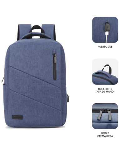 Subblim City Backpack Mochila para Portátil hasta 15.6" Azul
