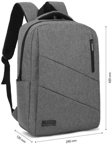 Subblim City Backpack Mochila para Portátil hasta 15.6" Gris