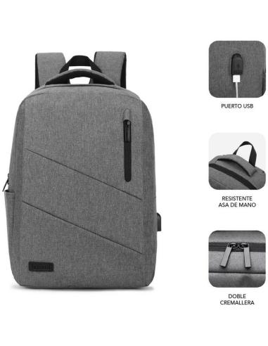 Subblim City Backpack Mochila para Portátil hasta 15.6" Gris