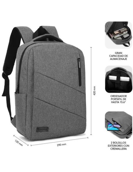 Subblim City Backpack Mochila para Portátil hasta 15.6" Gris