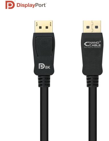 Nanocable 10.15.2501 Cable DisplayPort 1.4 4K 60Hz Macho/Macho 1M Negro