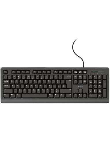 Trust TK-150 Silent Teclado USB Negro